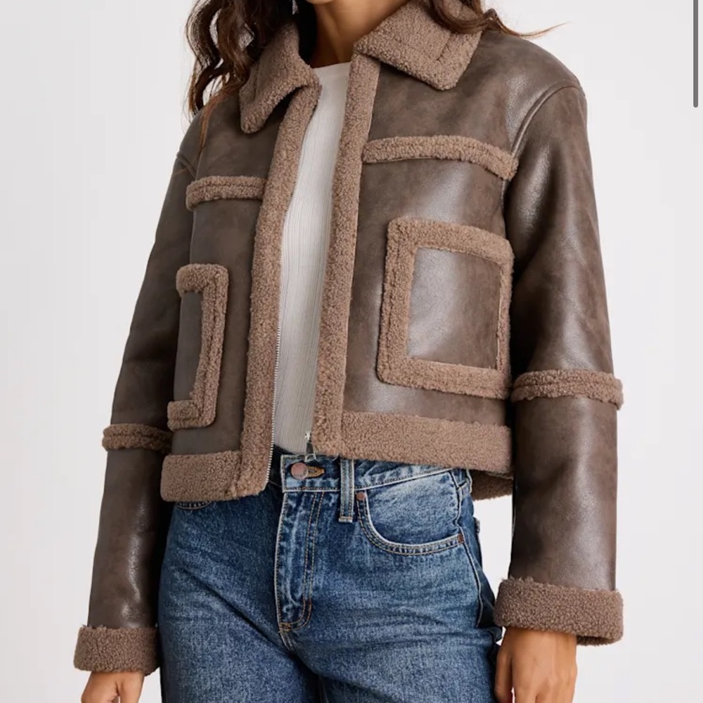 Lulus Glamorous Dizzy Dark Brown Distressed Vegan Leather Jacket